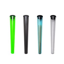Colourful Tube packaging plastic joint holder smoking tubes 115mm preroll doob tube cones with lid Hand Cigarette Maker Container Pill Case