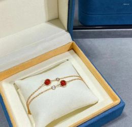 Charm Bracelets Pure Sliver Luxury Jewellery For Women Malachite Red Agate Gemstone