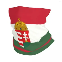 Berets Hungarian Flag Bandana Neck Gaiter UV Protection Face Scarf Cover Women Men Headwear Tube Balaclava