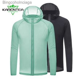 Others Apparel Sun Protection Running Jacket Gym Hooded Reflective Breathable Coat Waterproof Men Jogging Quick Dry Sports Women Outdoor CoatsL231215