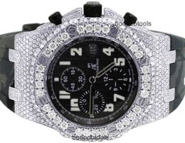 Swiss Luxury Watches Authentic Audema Pigu Watch WristMen's Epic Royal Oak Offshore 42mm Camo Band Diamond Watch 17.75 Carat WN-6YQC