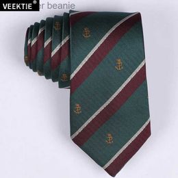 Neck Ties VEEKTIE Fashion Neckties for Men Student School Ties Boys Girls JKDK Uniform Janese Korean Style Wedding Party Striped GreenL231215