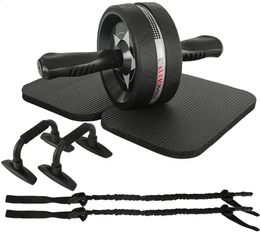 Ab Rollers AB Wheel Roller 6in1 Exercise Kit with Knee Pad Resistance Bands 231214