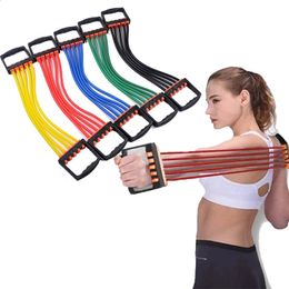 Hand Grippers 5 Latex Tube Tensioner Exercises Adjustable Fitness Pull Rope Profession Resistance Chest Expander Strong Cable Band Puller 231214