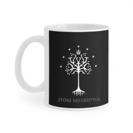 Mugs Tree Of Gondor White Mug Milk Tea Print 11 Oz Coffee Cup Cups