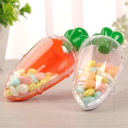 12pc Carrot Candy Box Creative Food Storage Gift Box Birthday Party Decor Christmas Decor Baby Shower Decorations Candy Box Y0305337O