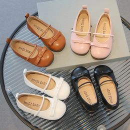 Flat shoes Children Princess Shoes Elastic Band Shallow Soft Little Girl's Ballet Flats Four Colours 21-30 Leisure Pu Leather Kids Shoes 231215