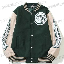 Men's Jackets Hip Hop Men Varsity Jacket Harajuku Vintage Bomber Jackets Astronaut Loose Sport Baseball Uniform Boyfriend Style Streetwear New T231215
