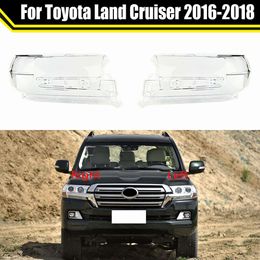 Car Headlight Headlamp Clear Lens Auto Shell Cover Light Caps Transparent Front Lampshade for Toyota Land Cruiser 2016 2017 2018
