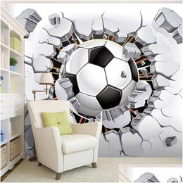 Wallpapers 3D Soccer Wallpaper Sport Background Mural Living Room Sofa Bedroom Football Tv Backdrop Custom Any Size Wall Dr Homefavor Dheiu