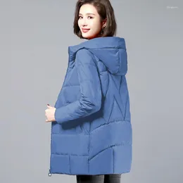 Women's Trench Coats Winter Warm Big Size 4xl Hooded Parkas Women Loose Mid Length Down Cotton Overcoats Thicken Snow Wear Jackets