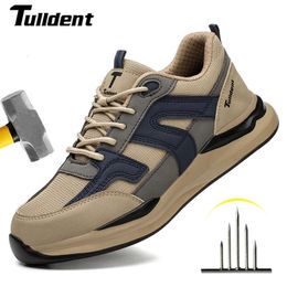 Safety Shoes Summer Air Cushion Work Safety Shoes For Men Women Breathable Work Sneakers Steel Toe Shoes Anti-puncture Safety Protective Shoe 231215