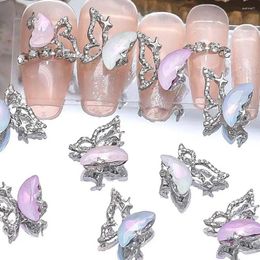 Nail Art Decorations 2Pcs/set DIY Charms Butterfly Supplies Zircon Drills Rhinestones