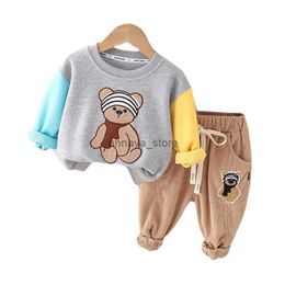 Leggings Tights New Spring Autumn Baby Girls Clothes Passar Boys Cartoon T-Shirt Pants 2st/Set Toddler Casual Costume Kids Trackssl231129