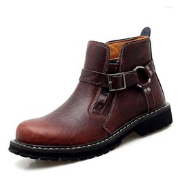 Boots Men 2023 Winter High Top Warm Shoes Waterproof Non-Slip Sneakers Male
