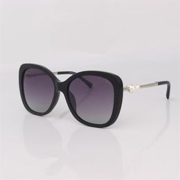 Sunglasses Square Acetate Women With Imitation Pearls Fashion Polarized296u