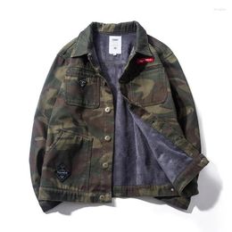 Hunting Jackets Camouflage Work Jacket Large Size Multi-pocket Military Autumn/Winter Outdoor Sports Outerwear Mens Clothing