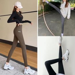 Women's Pants Fitness Yoga Leggings For Women High Waist Skinny Long Tummy-Control Seamless Slimming Tights Letters Printed