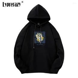 Men's Hoodies Lyprerazy National Tide Embroidery Chinese Style Cotton Loose Couple Pullovers