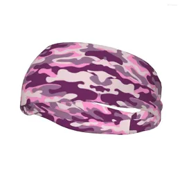 Berets Custom Pink Military Camouflage Camo Style Sweatband Men Women Moisture Wicking Gym Headband For Football