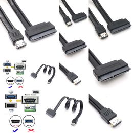 New Laptop Adapters Chargers New Dual Power Esata Usb 12v 5v Combo To 22pin Sata Usb Hard Disc Cable High Quality Hot Selling Accessories