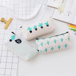 Kawaii Dog Brief Style Green Cactus Pencil Bag Cartoon Case Stationery Gift Storage Organiser School Supply