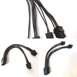 New Laptop Adapters Chargers 20cm Graphics Card 8 Pin Female To 2*8P(6+2)pin Extention Power Cable Male PCIe PCI Express 4 Lines Cable Connector