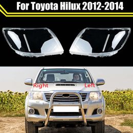 Car Front Headlight Glass Headlamp Transparent Lampshade Lamp Shell Lens Cover Auto Light Caps for Toyota Hilux 2012 2013 2014