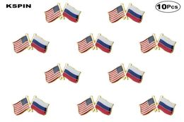 USA Russia Friendship Brooches Lapel Pin Flag badge Brooch Pins Badges XY028946182431