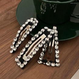 High-Grade Rhinestone Hairpins Hair Clip Simple Color BB Pins Side Light Luxury Accessories For Women Hairs