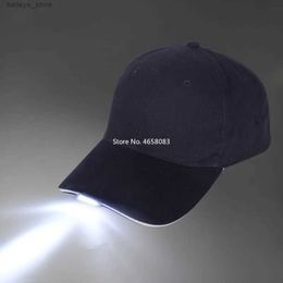 Ball Caps Hands Free Cap with Headlamp Super Bright LED Lights Unisex Baseball Cap Flashlight Hat for Angling Fishing Jogging Head LampL231212