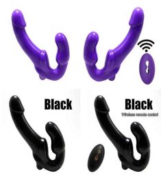 Nxy Dildos Strapless Strapon Dildo Vibrator for Couples Strapon for Lesiban Wireless Remote Control Doubleheads Adult Sex Toys 07081183