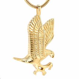 LKJ10077 Gold Color Stainless Steel Cremation Jewelry Funeral Urn Ash Holder Keepsake Jewelry for Men Women248I