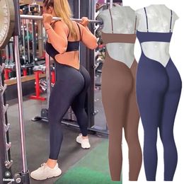 Lu Lu Align Pad Training Fitness Sets Bodysuit One Piece Jumpsuit Back V Scrunch Workout Pant Leggings Female Romper Active Suits Lemons LL Exercise