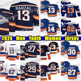 #13 Mathew Barzal hockey jersey #27 Anders Lee Bo Horvat Noah Dobson Mike Bossy Oliver Wahlstrom Alexander Romanov Ilya Sorokin Custom Men Youth Women jerseys