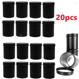 Storage Bottles 200ml Round Matte Black Metal Candle Jars Empty Containers Vessels Tin For Wax Melt Making Kit DIY235E