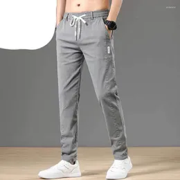 Men's Pants Spring Summer KPOP Fashion Style Harajuku Slim Fit Trousers Loose All Match Korean Casual High Waist Pockets