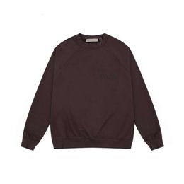 FOG Double Thread Essentials Flocking Letters American Autumn Trendy Round Neck Sweater Long Sleeves