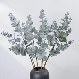 Decorative Flowers Artificial Plastic Plants Eucalyptus Branches Room Greening Decoration Simulation Green Fake Leaves Decor