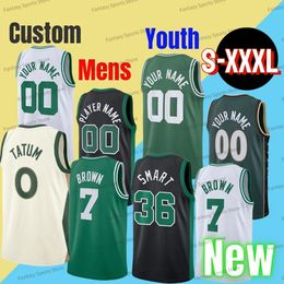 TATUM Jersey Custom Queta 88 New Basketball 7 Jaylen Brown 12 Grant Williams 44 Robert Williams III 42 Al 9 Derrick Horford White Stevens Holiday Pritchard Kids Mens