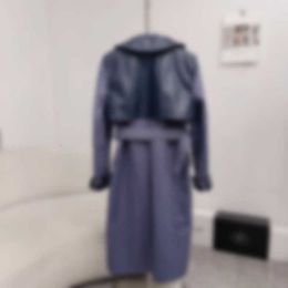 Women's Wool & Blends Designer F Autumn and Winter New Old Flower Letter Jacquard Waist Windbreaker Coat 9MRB UKR8