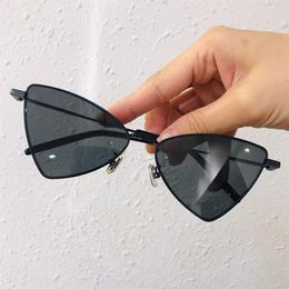 Black Cateye Sunglasses for Women Grey Lens Fashion Sun Glasses Sonnenbrille occhiali da sole Shades with box248s