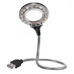 Table Lamps Eye CaringBend USB Connection Angle Adjustable Keyboard Portable 18 LEDs Mini Game Playing Laptops Reading Lamp