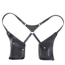 Belts Men Body Chest Belt Bag Anti-Theft Underarm Shoulder Tank Punk Adjustable Strap Holster Outdoor Pocket Costume277l