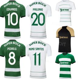 Club Soccer Sporting 8 Pedro Goncalves Jerseys CP Lisbon 10 Marcus Edwards 47 Ricardo Esgaio 5 Hidemasa Morita 9 Viktor Gyokeres Football Shirt Kits 23 2024 Man Team