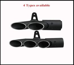 51mm Universal Motorcycle Double Hole Exhaust Muffler Pipe For Yamaha R6 1 Kawasaki Z750 800 Honda CBR100020322144257