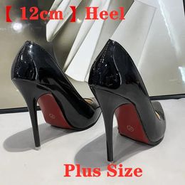 Dress Shoes Sexy Women Pumps Office Lady Party For Heels Ladies Red Stiletto Big Size 41-43 Bottom High