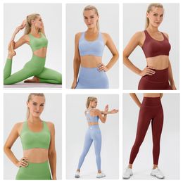 LU-1840 Seamless fit yoga pants Nude high-waist-tuck sweatpants shock-proof push-up sports underwear