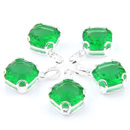 Big 12 Pcs Amazing Vintage Green Quartz Crystal Gems 925 Sterling Silver USA Israel Wedding Engagement Pendants Weddings237U