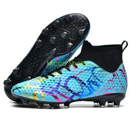 Children's Anti Slip Football Boots Women Mens High Top Soccer Shoes Youth Kids AG TF Outdoor Training Shoes